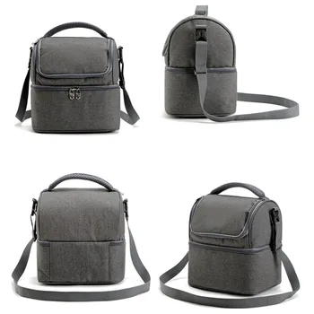

7L Lunch Bag Portable Insulated Picnic Box 600D Oxford Solid Thermal Lunch Box Food Picnic Bag Cooler Tote Handbags