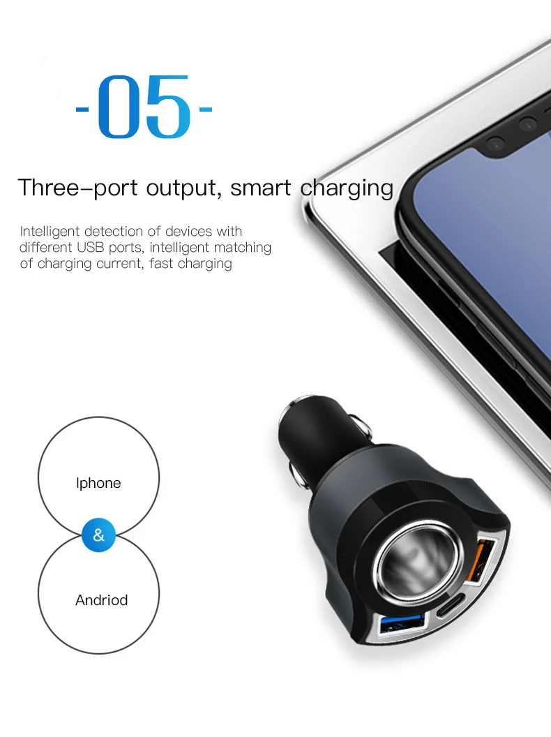 QC 3.0 USB Type C Car Charger (14)
