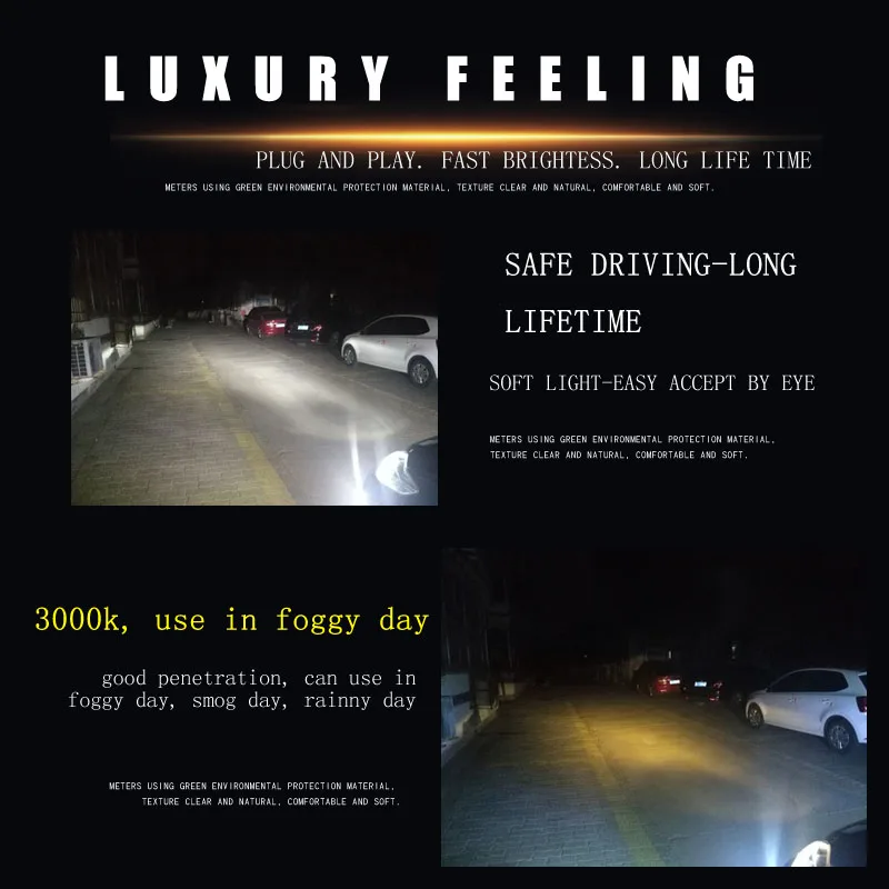 GZ KAFOLEE триколор h7 led 6000K 3000K 4300K H11 светодиодные лампы авто светильник H1 H4 H9 Led 12000lm 9005