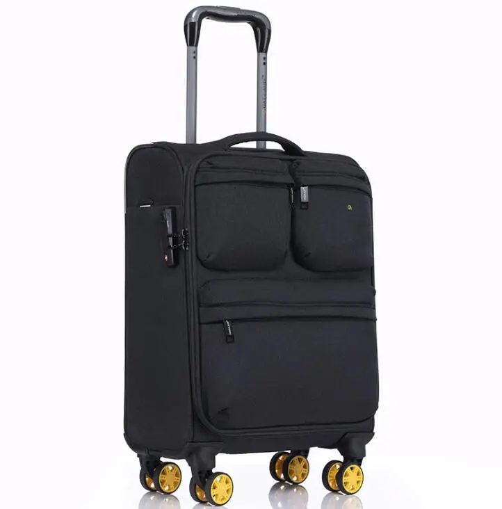 Travel tale 2" 24" 2" дюймовый водонепроницаемый чемодан на колесиках для путешествий Супер Легкий Прочный Дорожная сумка на колесах - Цвет: black