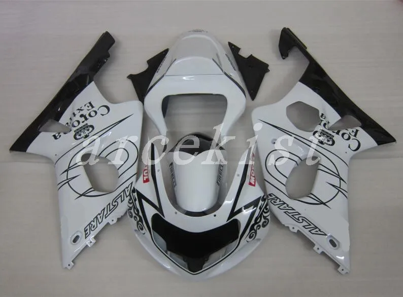 Новые мотоциклы ABS Обтекатели комплект подходит для Suzuki GSXR1000 K2 2000 2001 2002 GSX-R1000 1000cc 00 01 02 черный белый корона