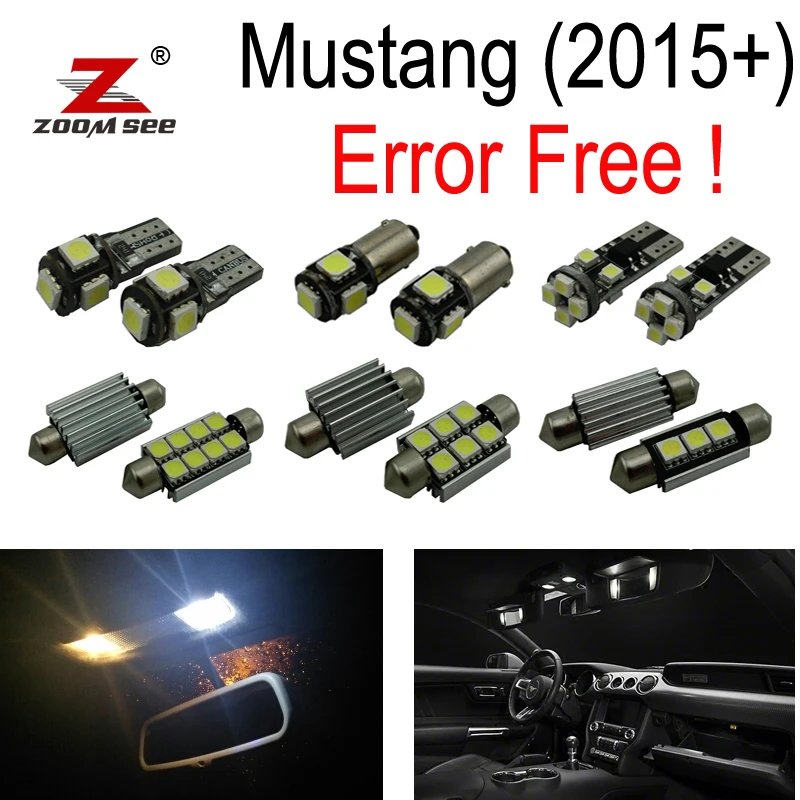 9pcs LED reading bulb for Ford for Mustang LED Interior dome Light Kit