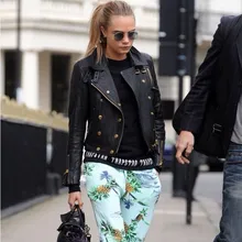 Натуральная кожа женская мотоциклетная одежда короткий дизайн овчина ретро отделка отложной воротник мотоциклетное кожаное пальто