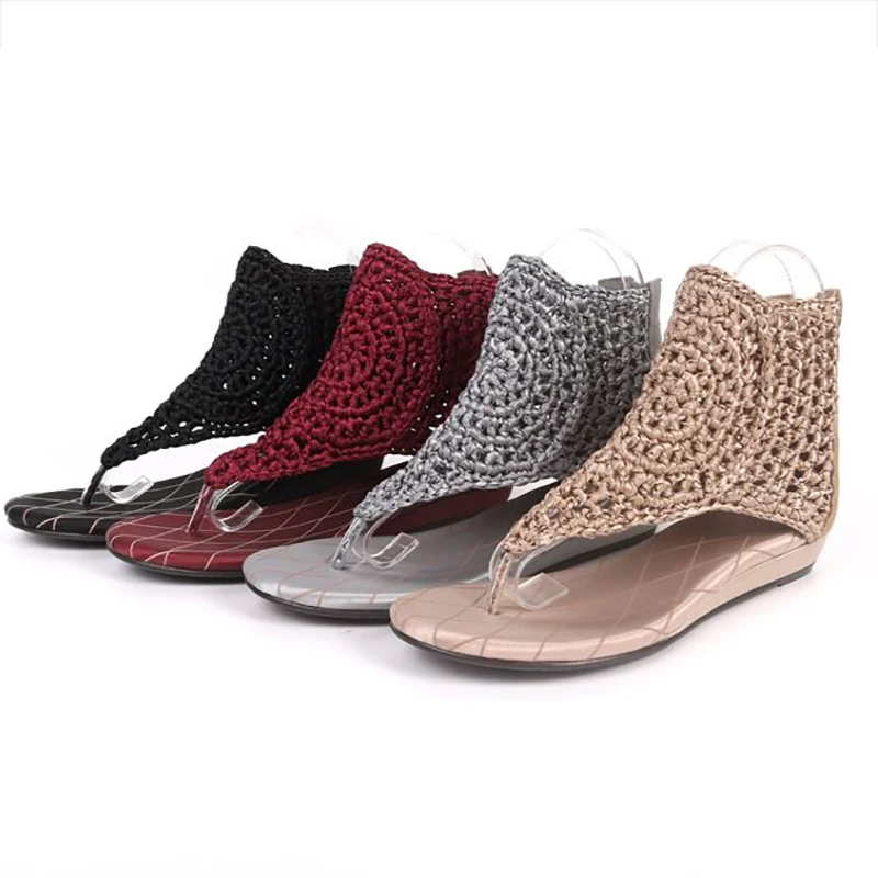 

Women Beach Sandals Summer Shoes Wedges Fashion Black Clip Toe Flip Flops Genuine Leather Ladies Gladiator Shoe Women Footwear