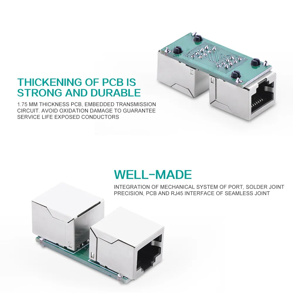 Extender RJ45 кабель Ethernet конвертер женщины к Женский сетевой разъем адаптера Муфта Расширение Конвертер муфта