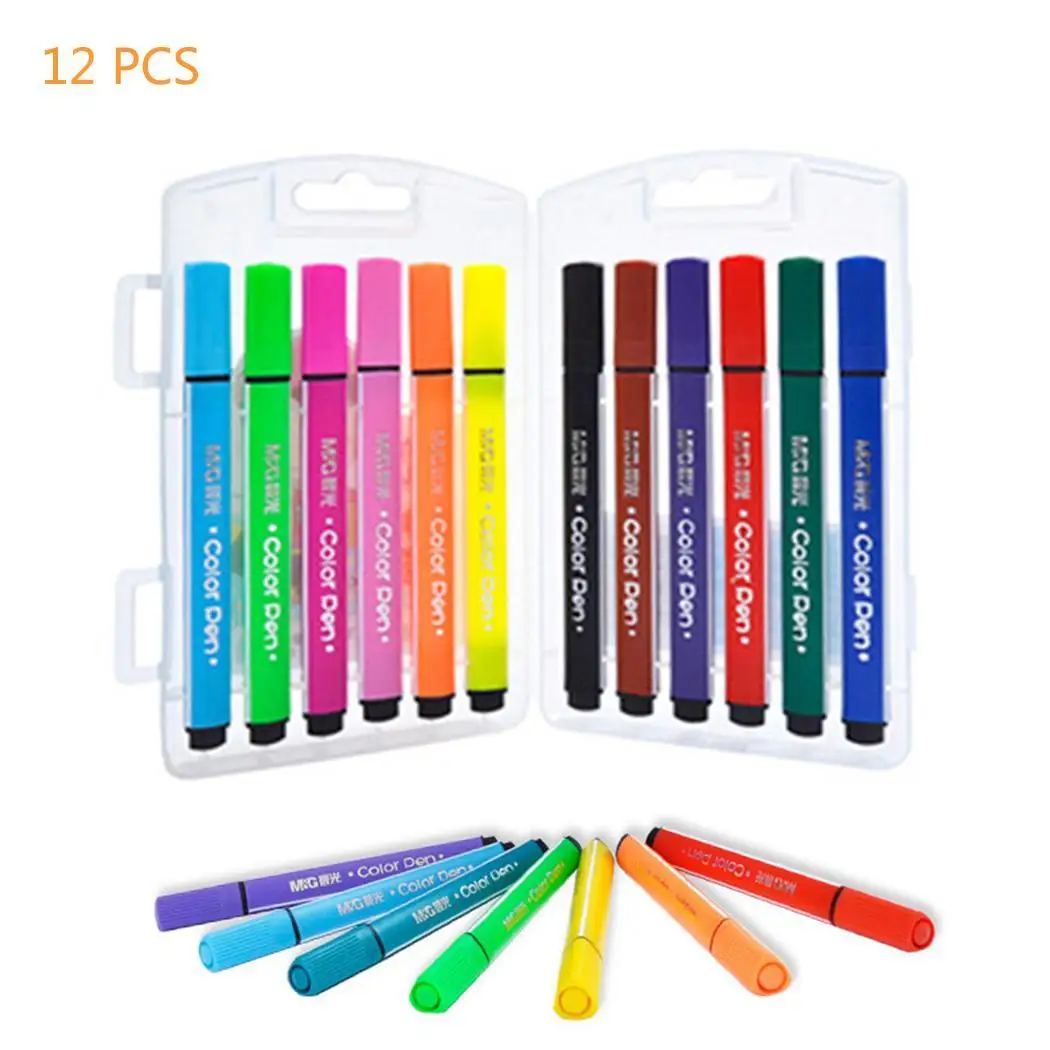 

Washable Watercolor Pens Marker Painting Drawing Art 0.217kg Supplies Multicolor