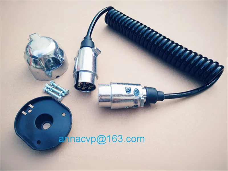 trailer coilded cable plug kit with one socket plug seal 2