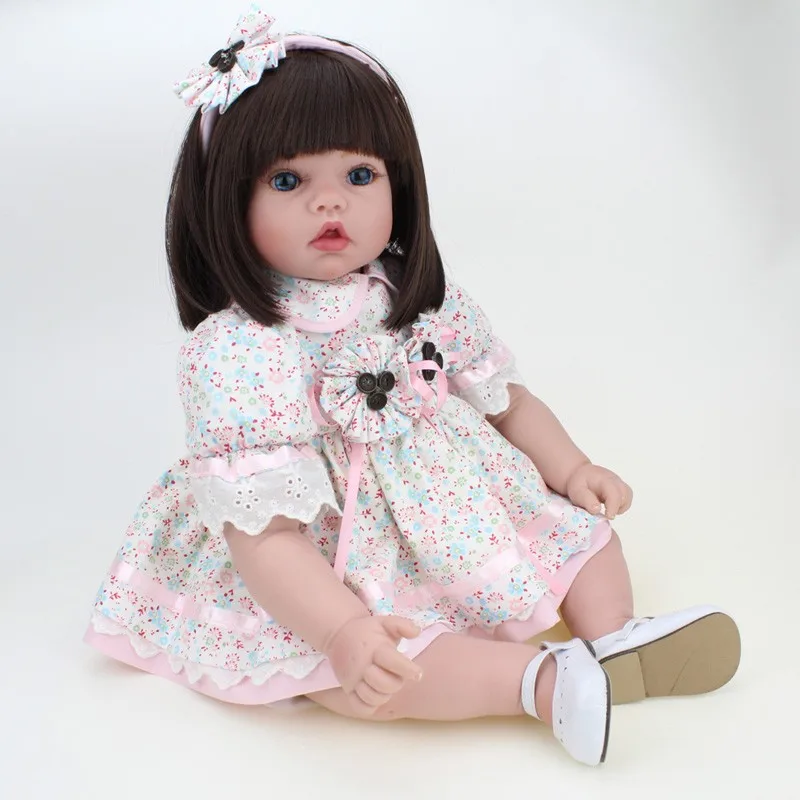 NPKDOLL, кукла-Реборн, силиконовая, Коллекционная, 20 дюймов, детское лицо, игрушки для детей, голубые глаза, Игрушки для маленьких девочек, подарок для детей