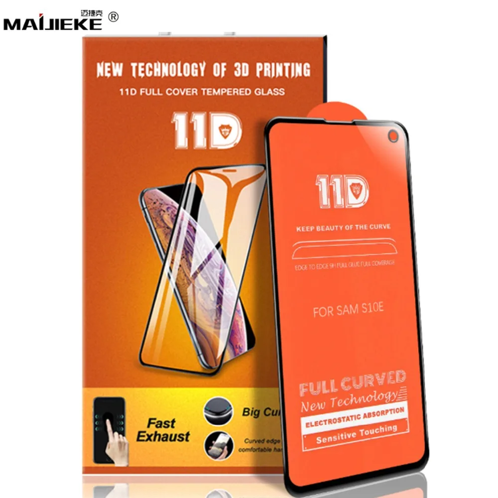 11D изогнутое полное покрытие Премиум Закаленное стекло для Samsung Galaxy A30 A50 M30 S10E