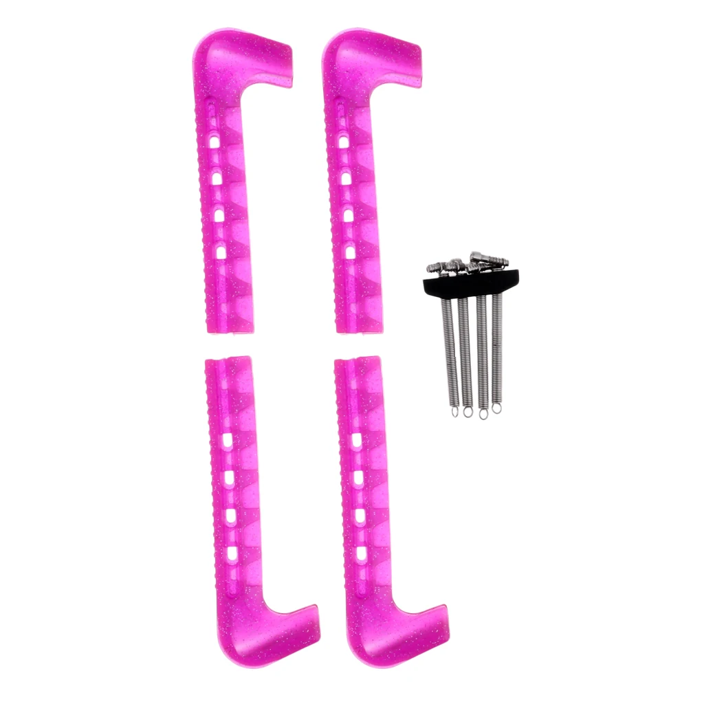 MagiDeal Custom Figure Ice Hockey Skates Blades Guard for Youth Adult Crystal Transparent Plastic Blade Protector 