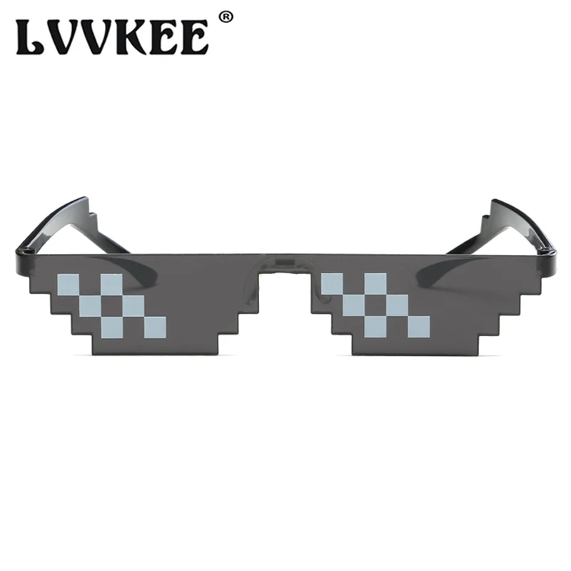 Explosion models Thug life Deal With It Sunglasses Rectangle Men 8 bits  Mosaic Pixel Sun Glasses For Women Lunette De Soleil - AliExpress