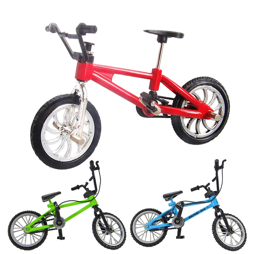 1Pcs Finger Bicycle Model Toy Kids Mini Alloy + Plastic Finger Bicycle