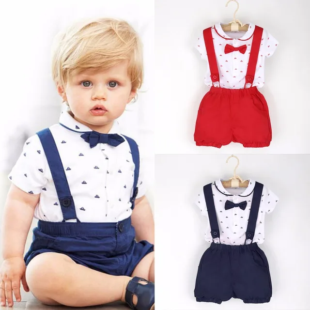 2017 Little Gentleman Costume Newborn Baby Boy Cloth Infant Gentleman
