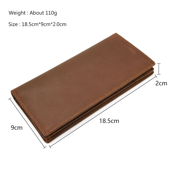 Leather Trifold Long Wallets Men | Mens Leather Wallet Long