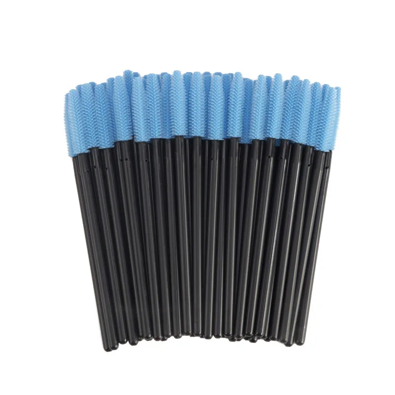 Light Blue Одноразовые 50 шт./компл. силиконовые гелевые, для ресниц кисти наращивание ресниц тушь для ресниц Аппликатор мотальные ресницы Красота инструмент для макияжа - Длина: Light Blue