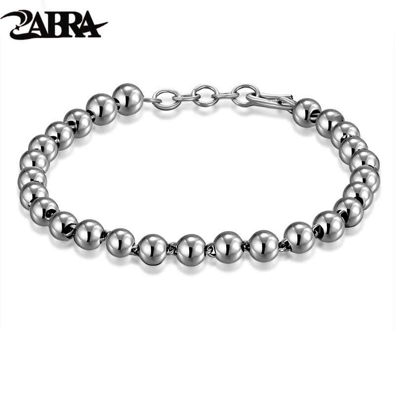 

ZABRA 925 Sterling Silver Love Beads Buddha Bracelet for Women Charm Handmade Thai Silver Vintage Simple Bracelets Women Jewelry