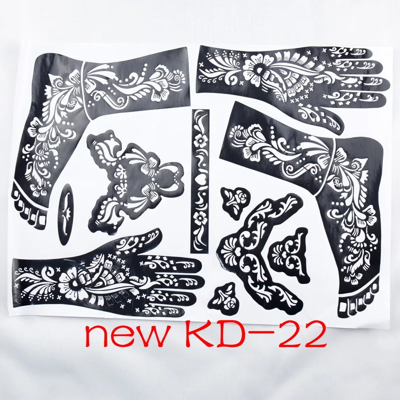1 шт. Новый KD22 тату шаблон руки/ноги трафареты для татуировок хной аэрографии