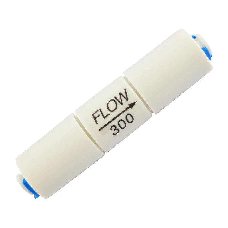 

300CC Water Filter Flow Restrictor Parts Pipe fittings 1/4" Quick Connect for RO Reverse Osmosis Systems Water Purifiers 2pcs