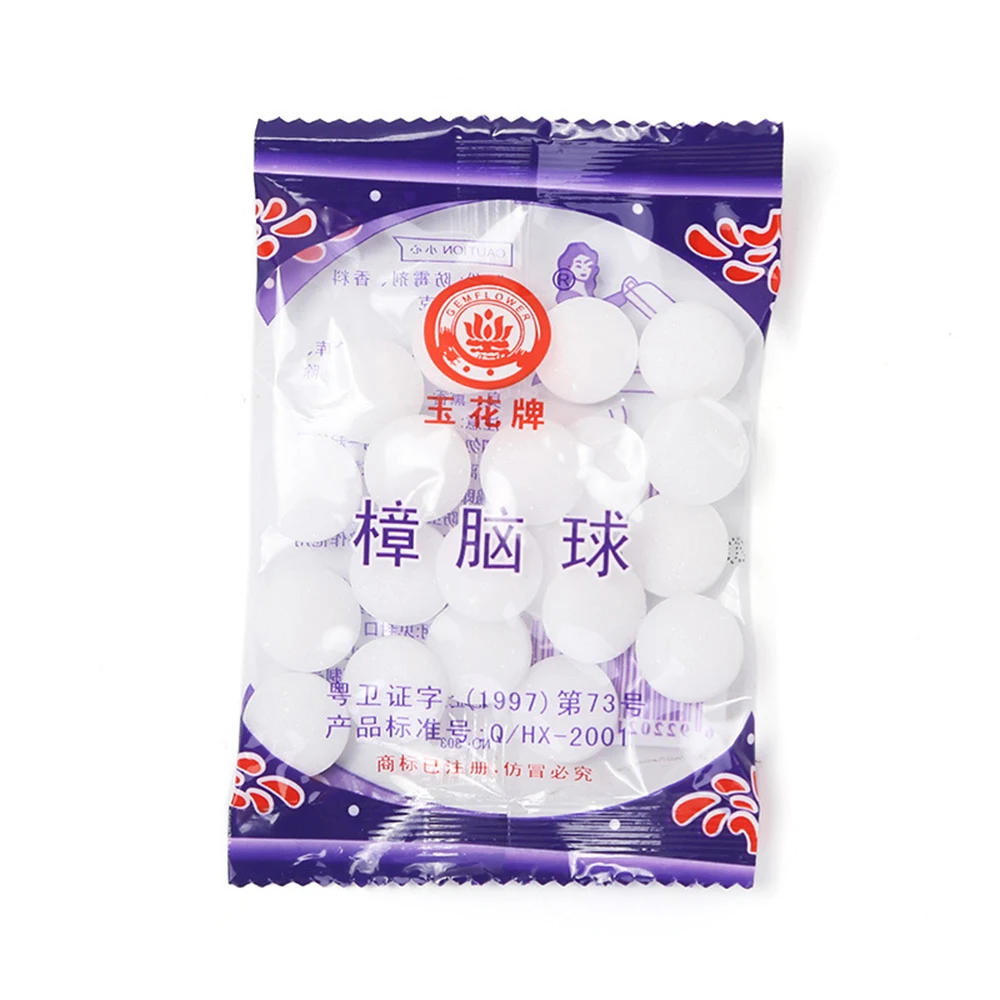 

1 Bag Camphor Moth Balls Mofo Safe Moth Proof Mildew Proof Insect Mothballs Tablets Natural Camphor Mottenballen Pest Control
