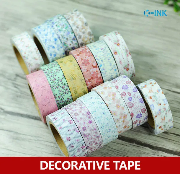 10 Rolls Beautiful Flower Japanese Washi Scrapbook Tape , Floral Theme