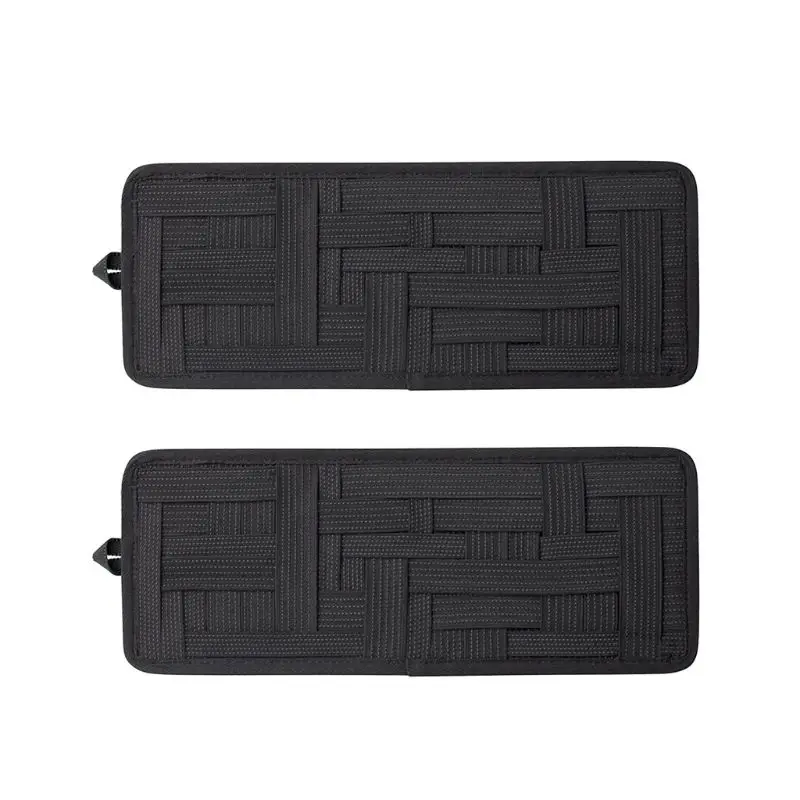 

NEW 2 Packs Car Sun Visor Organizers Storage Bag Anti-slip Elastic Woven Board Organization for Sunglass Holder Case Accessories
