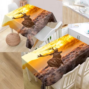 

Shunqian Custom deer Tablecloth Square /Rectangular Tablecloth For Wedding Table Cloth Cover TV Covers Tea Tablecloth