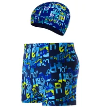 Летние мужские пляжные шорты с принтом, трусы больших размеров, кепка, свободные сексуальные мужские шорты, купальные шорты с принтом для плавания, мужские шорты