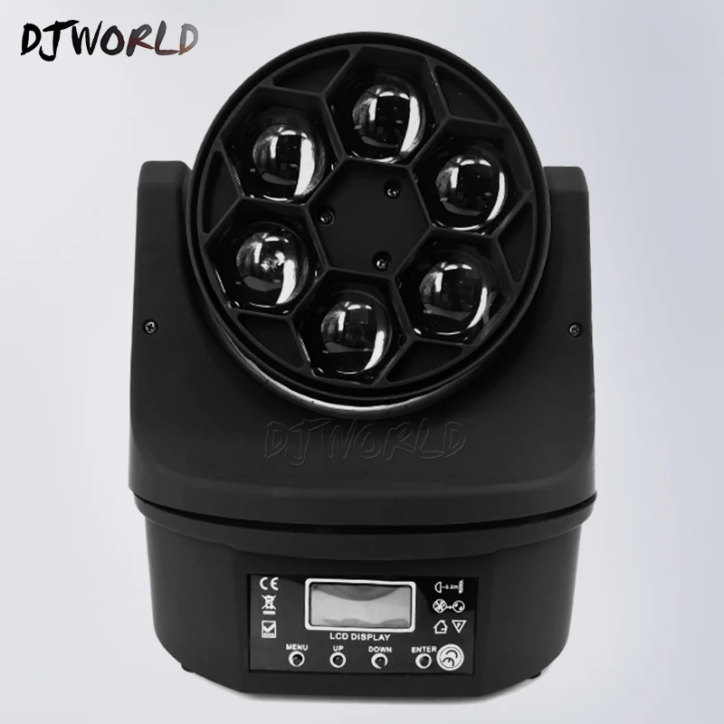 LED Beam + Wash Six глаза пчел 6x15W RGBW 4 в 1 Light ing DMX512 движущийся головной свет для вечерние