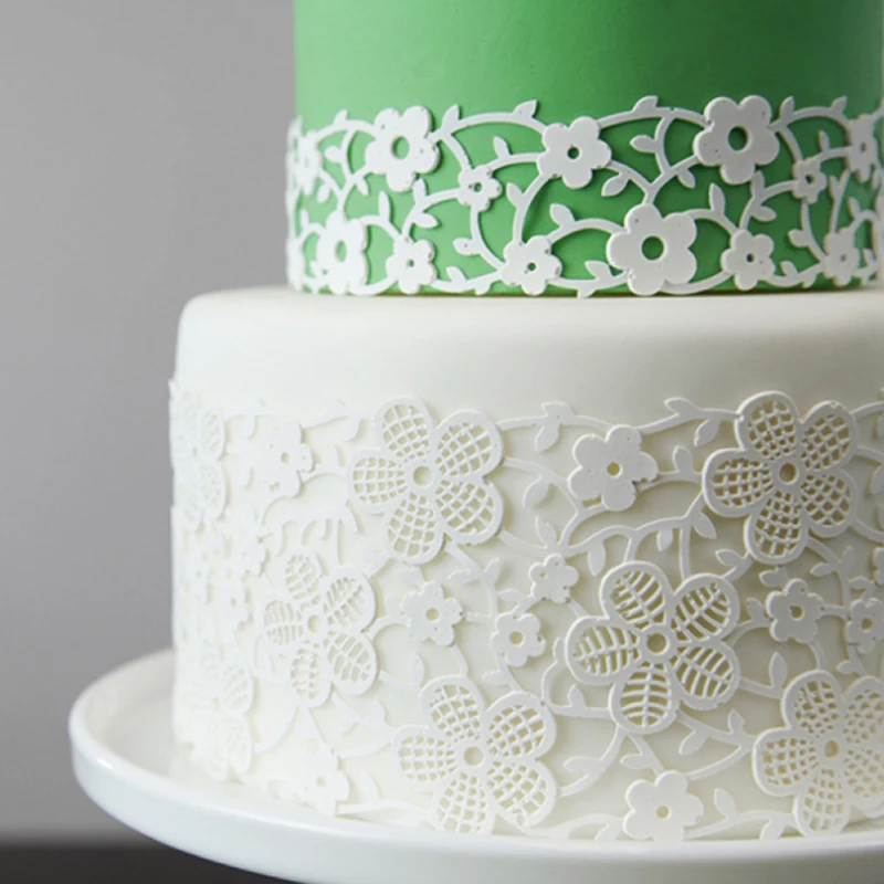 

Plum Bossom Flower Cake Border Silicone Mold Lace Mat Fondant Mould Cake Decorating Tool Chocolate, Gumpastes Mold, Sugarcraft