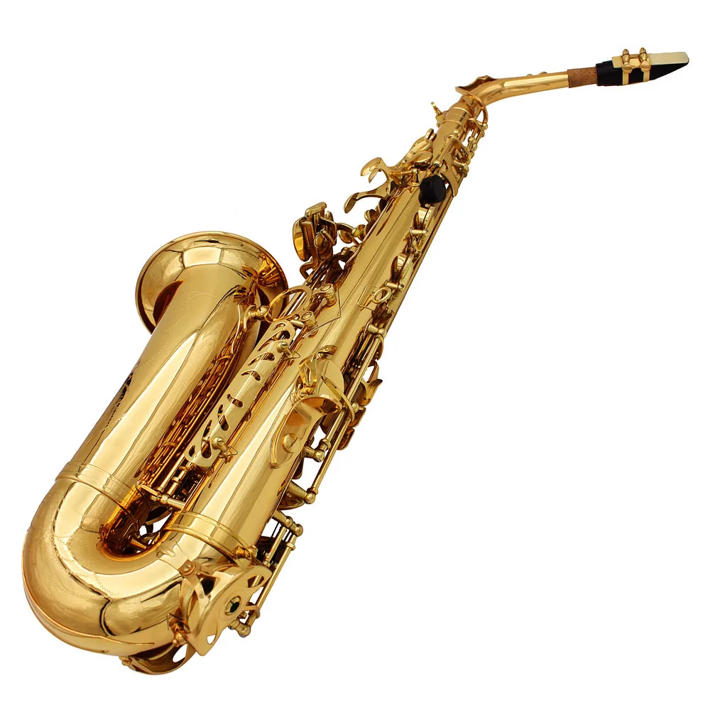 Высшее качество Eb Be Alto E плоский латунный саксофон Sax резной узор пластмассовый
