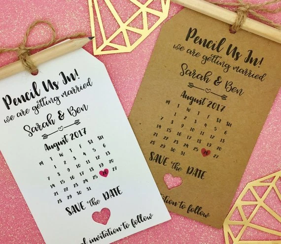 HANDMADE 1 x SAMPLE PENCIL US IN SAVE THE DATE INVITE PERSONALISED RUSTIC HANDMADE 1 x SAMPLE PENCIL US IN SAVE THE DATE INVITE PERSONALISED RUSTIC