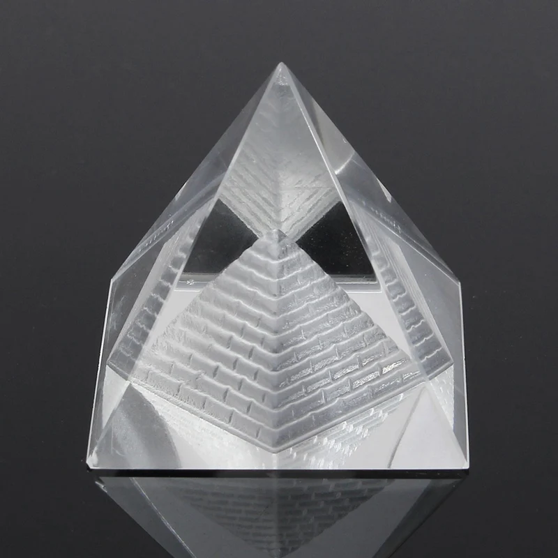 1 шт. Египетский натуральный кристально чистый пирамида из кварца декор для домашнего стола подарок Гостиная Украшение прозрачный Орнамент Ремесло