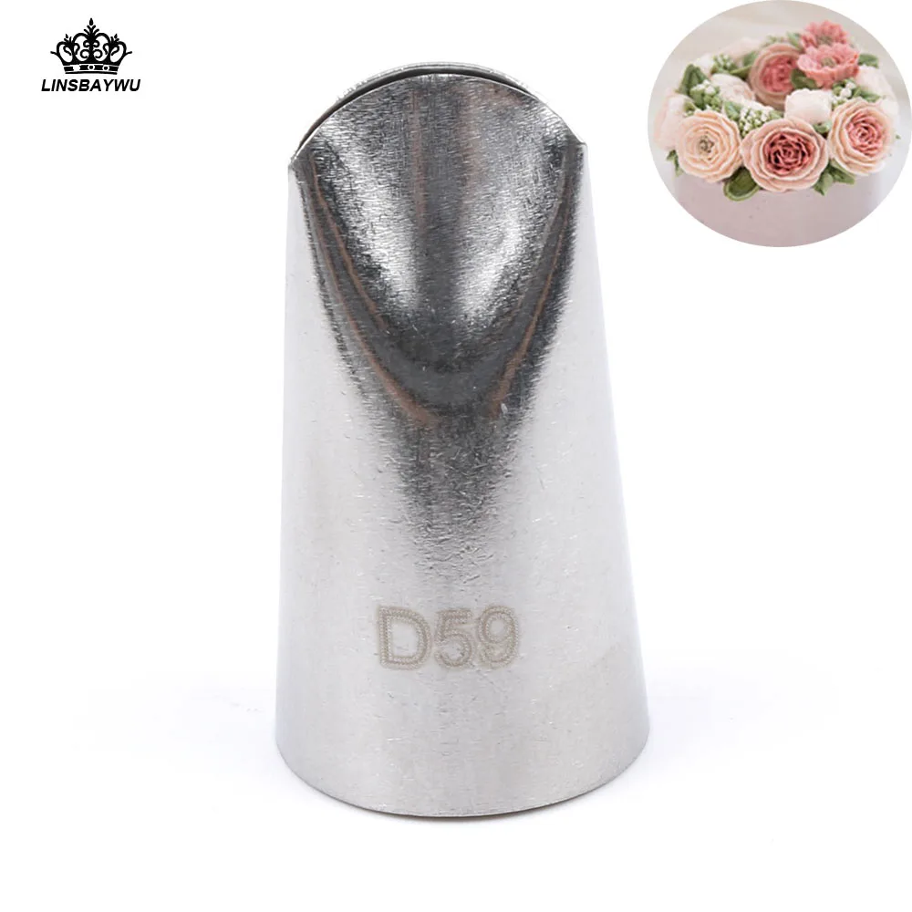 D59 насадки для выпечки из нержавеющей стали с розами, инструмент для украшения торта
