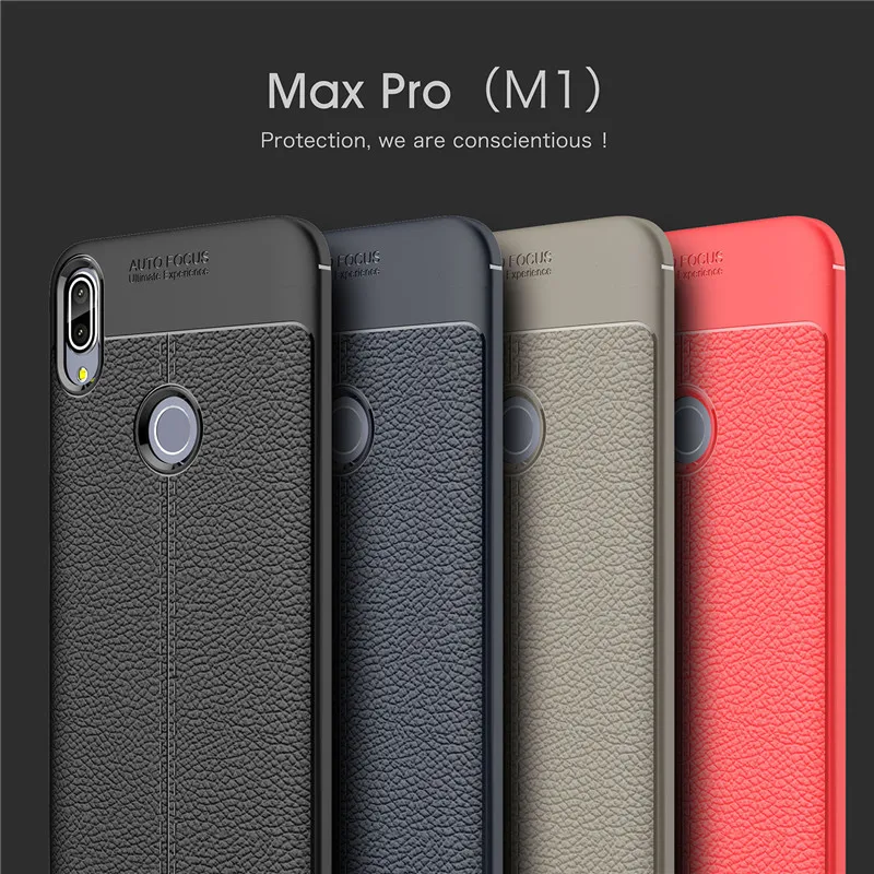 Для Asus Zenfone Max Pro M1 ZB601KL роскошный Lichi Armor резиновый противоударный чехол для
