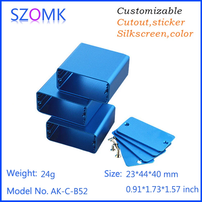 

1 pc, 23*44*40mm hot selling aluminum extruded enclosure housing pcb control box szomk small aluminum case electrical enclosure
