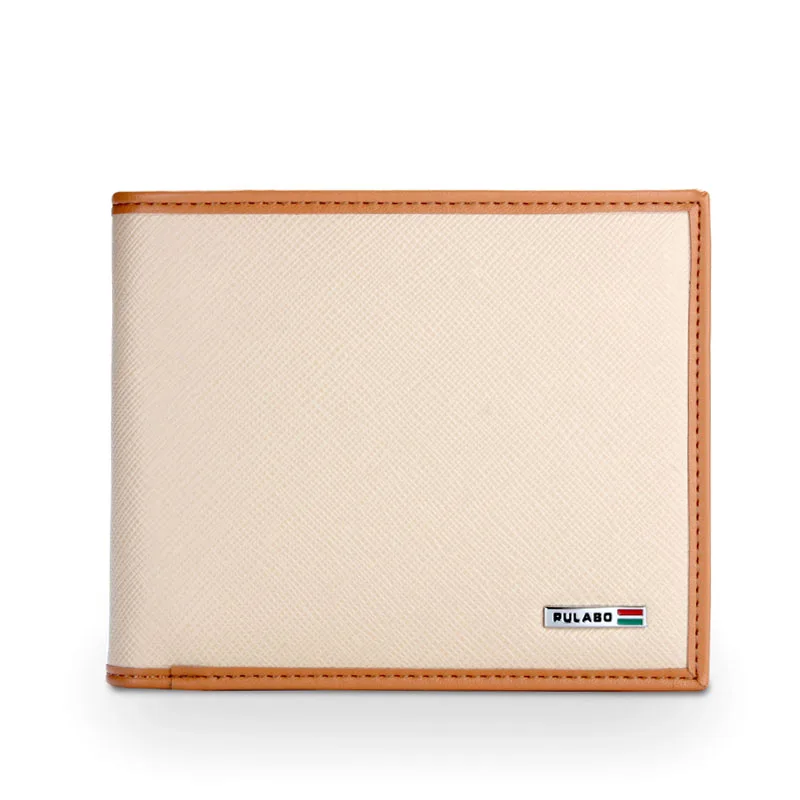 

Fashion New Men Wallets Quality Soft Ultra-fiber Leather Cross Thick Pattern Short Casual Business Style 5 Colors Purse Wallet