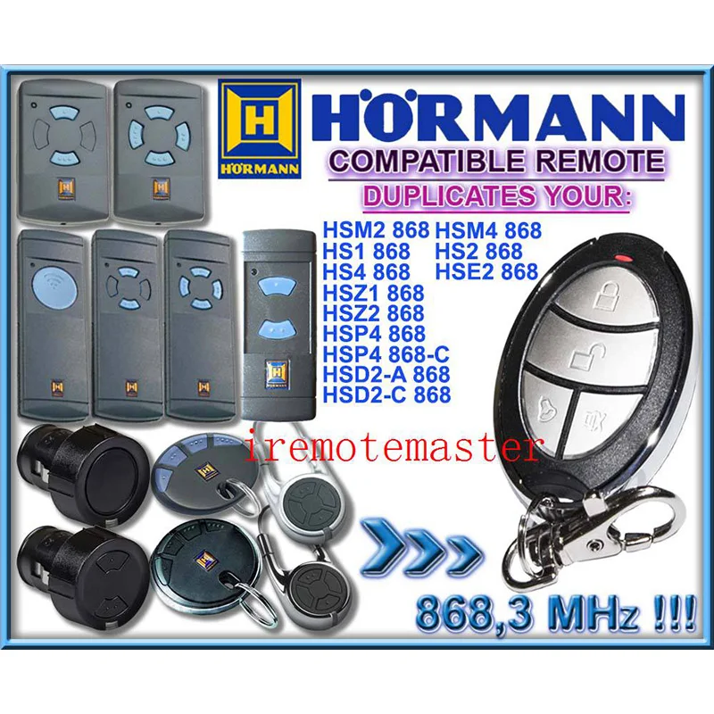 

10pieces FOR Hormann 868.3mhz remote control replacement transmitter FINE
