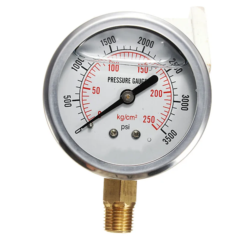 0 3500 PSI Hydraulic Liquid Filled Pressure Gauge New Arrival High