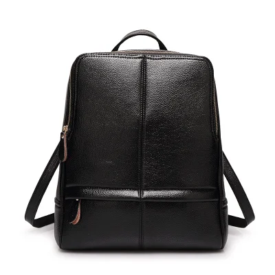 QIAOBAO, 4 стиля, рюкзаки,, высококачественный кожаный рюкзак, для отдыха и путешествий, модный рюкзак, корейский, для колледжа, школьная сумка - Цвет: Style 03 Black