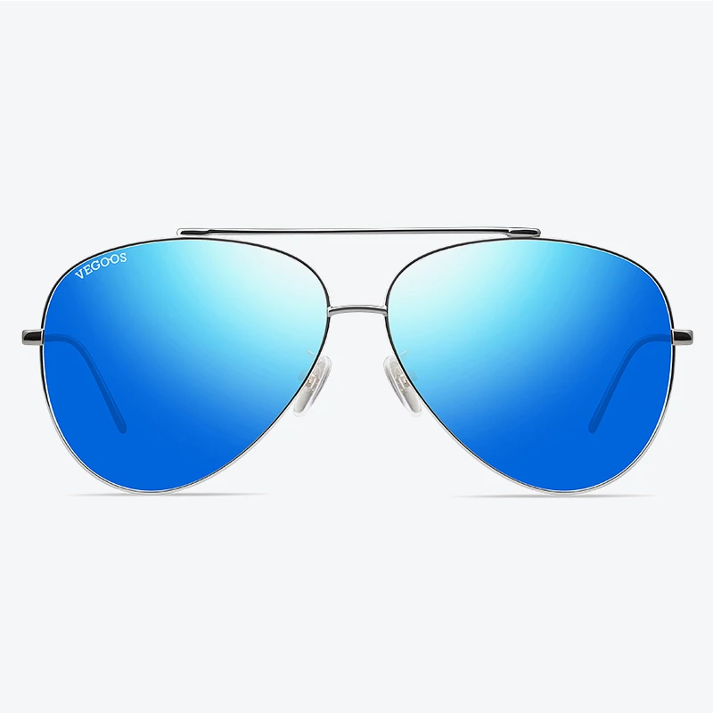 VEGOOS, авиационные солнцезащитные очки, мужские, люксовый бренд, пилот, солнцезащитные очки, дизайнерские солнцезащитные очки, мужские, s, Винтажные Солнцезащитные очки для мужчин#3132 - Цвет линз: blue
