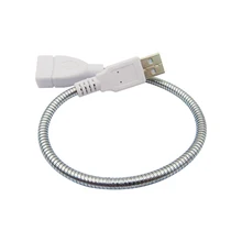 USB шнур питания расширение провода металлический шланг, специально оснащен USB маленький свет линия Длина 30 см