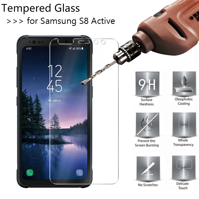 Закаленное защитное стекло 9H для Samsung Galaxy S8 Active | Мобильные телефоны и аксессуары