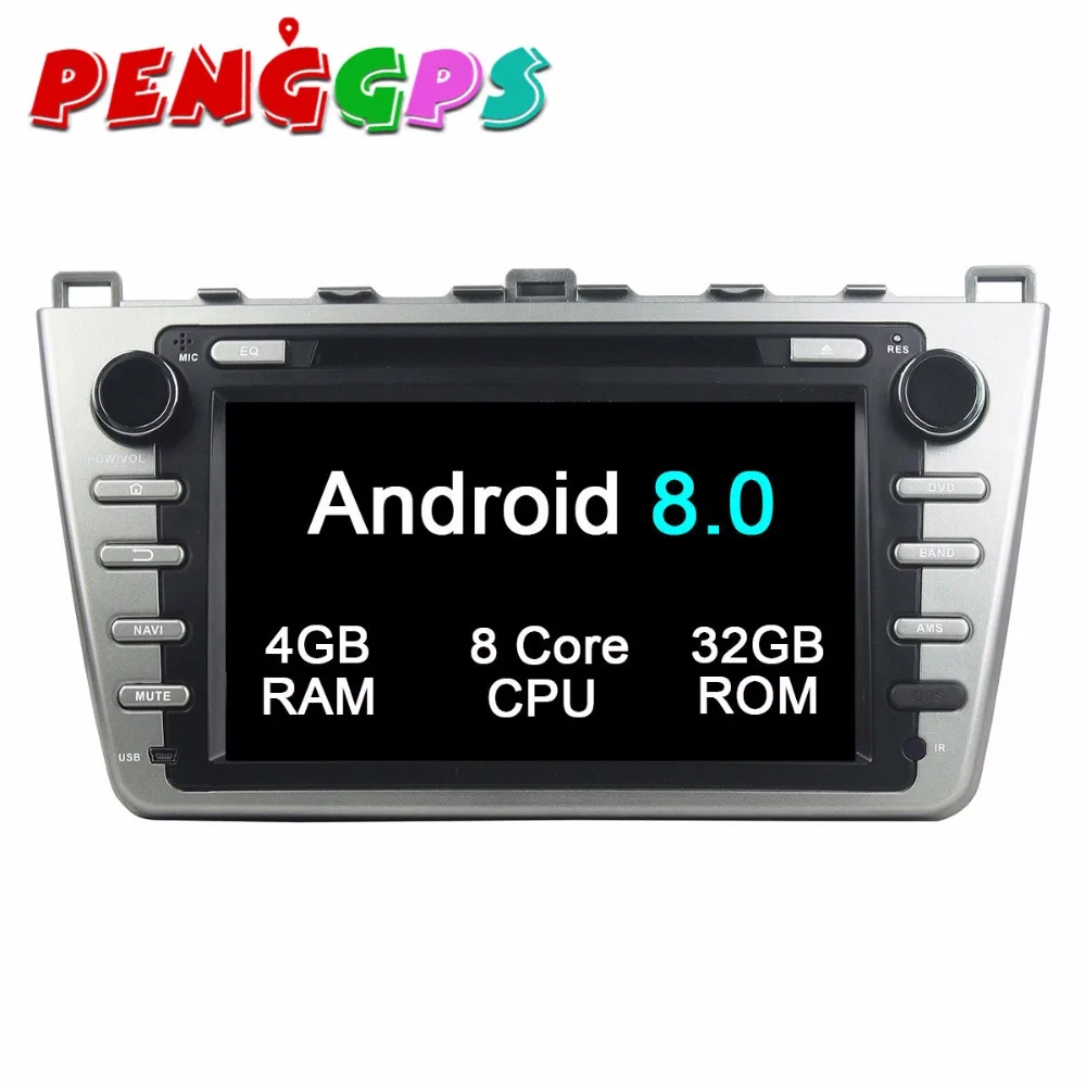 Android 8.0 7.1 Car DVD Player GPS Navigation Headunit For Mazda 6 Atenza 2008-2012 Car Stereo Auto Multimedia Satnav Video