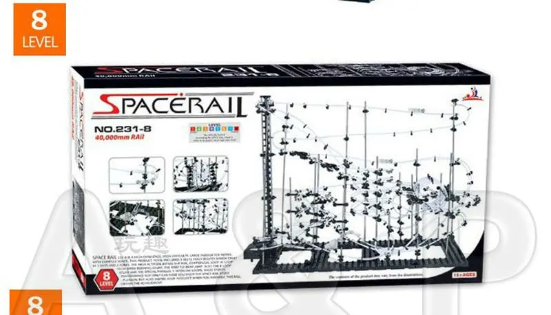 Spacerail diy Space Warp эректор Набор Space Warp игрушки spacerail орбиты Забавный строительный мининабор, Roller Coaster игрушки Space Warp - Цвет: Розовый