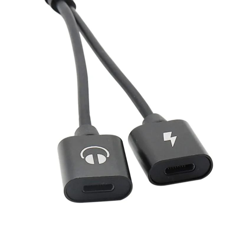

2 in 1 Dual Jack Adapter Audio Charger Splitter Cable for iPhone X 8 7 Plus Earphone Headphone Converter For IOS