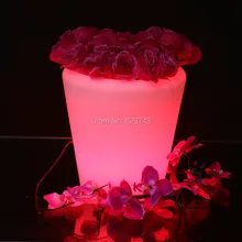 Waterproof H29CM Multipurpose 16 Colors change LED Round S flower pot rechargeable LED glow Ice Bucket with remote control Waterproof H29CM Multipurpose 16 Colors change LED Round S flower pot rechargeable LED glow Ice Bucket with remote control