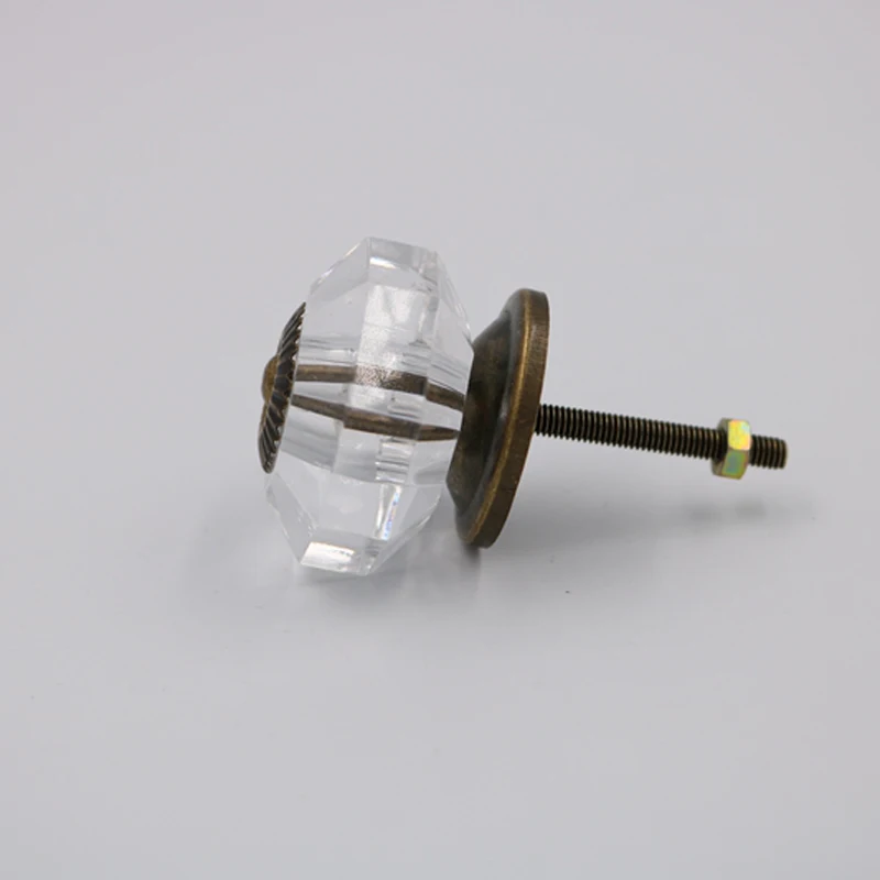 10pcs 38mm Clear Acrylic Cabinet Knobs Cupboard Dresser ...