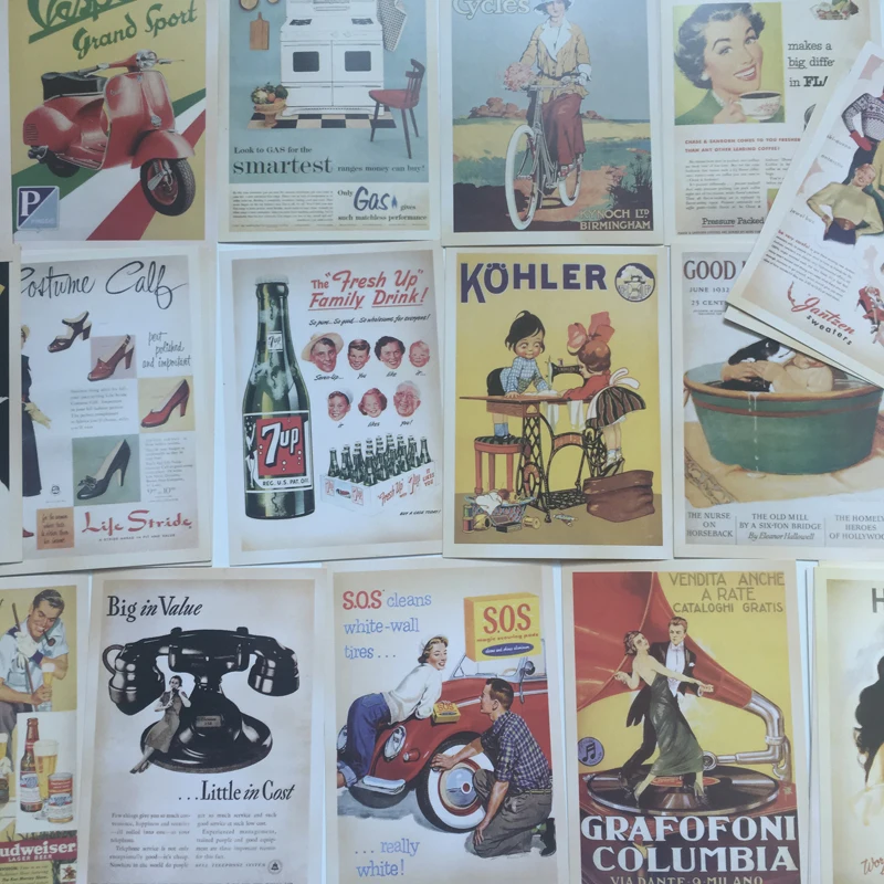 Vintage Postcard Paper Bookmark Collection Cartoon Movie Characters Post Cards 32sheets/Set | Канцтовары для офиса и дома