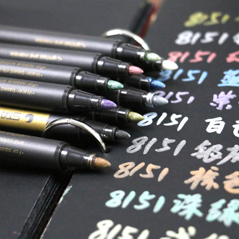 

1Pcs Cute Diy Decorations Colorful Stationery Highlighters Waterproof Colored Marker Pens White Paperboard Pen Kraft Paper