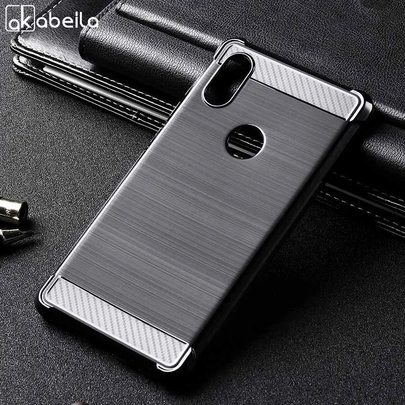 

AKABEILA Case For Xiaomi Mi Mix 2S Case Soft For Mi Mix 2S Silicon Cover Anti-Knock Brush TPU Shell Protector 5.99 Inch